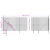 Maschendrahtzaun mit Bodenhülsen Anthrazit 2,2x25 m