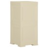 Kunststoffschrank 40x43x85,5 cm Holzdesign Angora-Weiß