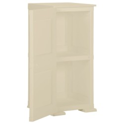 Kunststoffschrank 40x43x85,5 cm Holzdesign Angora-Weiß