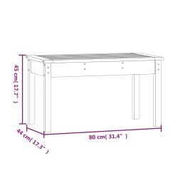 Gartenbank 80x44x45 cm Massivholz Douglasie