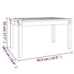 Gartentisch 82,5x50,5x45 cm Massivholz Douglasie