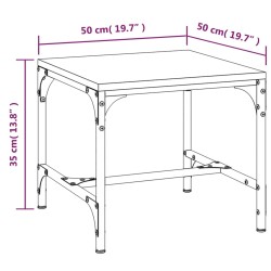 Couchtisch Sonoma-Eiche 50x50x35 cm Holzwerkstoff