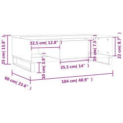 Couchtisch Sonoma-Eiche 104x60x35 cm Holzwerkstoff