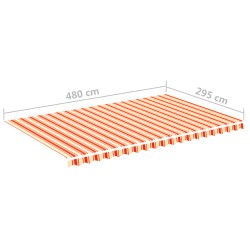 Markisenbespannung Gelb und Orange 5x3 m