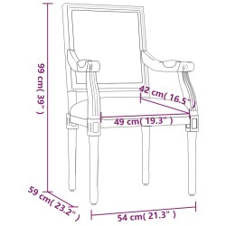 Stuhl 54x59x99 cm Leinen