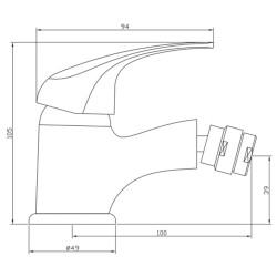 SCHÜTTE Bidetarmatur ATHOS PLUS Chrom