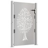 Gartentor 105x130 cm Cortenstahl Baum-Design