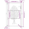 Gartentor 105x130 cm Cortenstahl Baum-Design