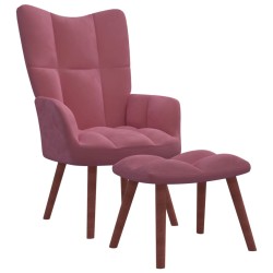 Relaxsessel mit Hocker Rosa...