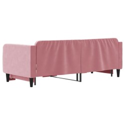 Tagesbett Ausziehbar Rosa 80x200 cm Samt