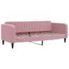 Tagesbett Ausziehbar Rosa 80x200 cm Samt