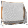 Golf-Übungsnetz Schwarz und Orange 215x107x216 cm Polyester