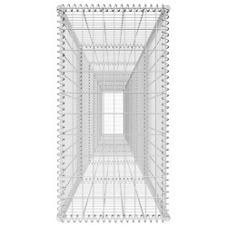 Gabionenwand mit Abdeckung Verzinkter Stahl 600x50x100 cm