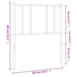 Kopfteil Metall Weiß 80 cm