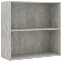 Bücherregal 2 Fächer Betongrau 80x30x76,5 cm Holzwerkstoff