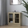 Vitrinenschrank Sonoma-Eiche 82,5x30,5x80 cm Holzwerkstoff