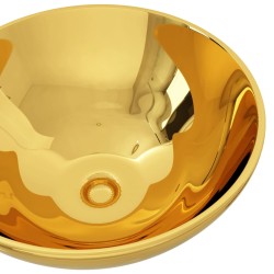 Waschbecken 32,5 x 14 cm Keramik Golden