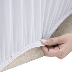 Stretch Sofahusse 2-Sitzer Weiß Polyester-Jersey