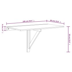 Wand-Klapptisch Räuchereiche 100x60x56 cm Holzwerkstoff