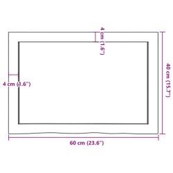 Wandregal Hellbraun 60x40x(2-6) cm Massivholz Eiche Behandelt