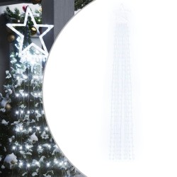 Weihnachtsbaum-Beleuchtung 320 LEDs Kaltweiß 375 cm