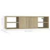 Wandregal Sonoma-Eiche 102x30x29 cm Holzwerkstoff