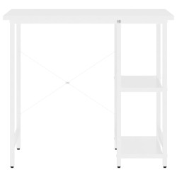 Computertisch Weiß 80x40x72 cm MDF und Metall