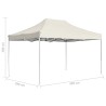 Profi-Partyzelt Faltbar Aluminium 4,5x3 m Creme