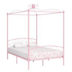 Himmelbett-Gestell Rosa...