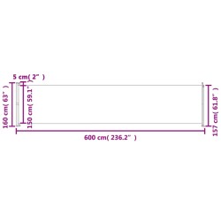 Seitenmarkise Ausziehbar 600x160 cm Braun