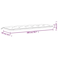 Gartenbank-Auflagen 2 Stk. Mehrfarbig 200x50x7 cm Stoff