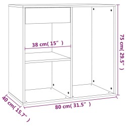 Kosmetikschrank Räuchereiche 80x40x75 cm Holzwerkstoff