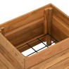 Hochbeet 50x40x38 cm Teak Altholz und Stahl