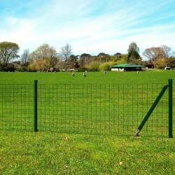 Eurozaun Stahl 10 x 1,5 m Grün