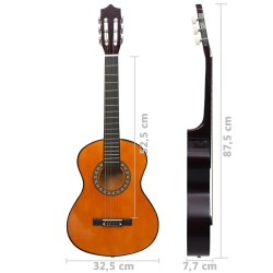 8-tlg. Klassische Gitarre Set für Anfänger 1/2 34"