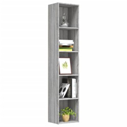 Bücherregal Grau Sonoma 40x30x189 cm Holzwerkstoff