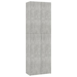 Büroschrank Betongrau 60x32x190 cm Holzwerkstoff