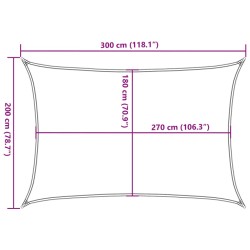 Sonnensegel 160 g/m² Braun 2x3 m HDPE