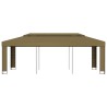 Pavillon mit Doppeldach 3x6 m Taupe 180 g/m²