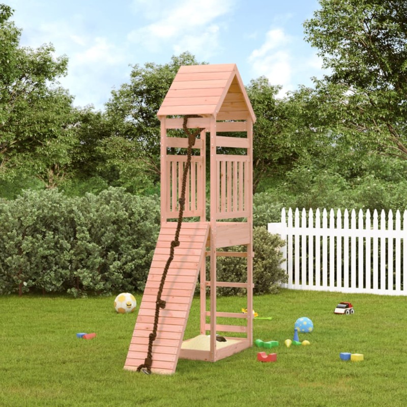 Spielturm mit Kletterwand Massivholz Douglasie