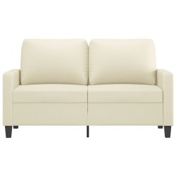 2-Sitzer-Sofa Creme 120 cm Kunstleder