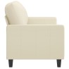 2-Sitzer-Sofa Creme 120 cm Kunstleder