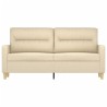 2-Sitzer-Sofa Creme 140 cm Stoff