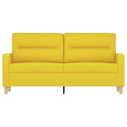 2-Sitzer-Sofa Hellgelb 140 cm Stoff