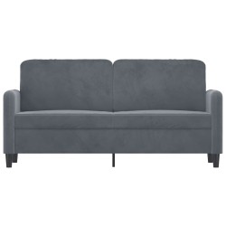 2-Sitzer-Sofa Dunkelgrau 140 cm Samt