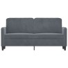 2-Sitzer-Sofa Dunkelgrau 140 cm Samt