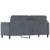 2-Sitzer-Sofa Dunkelgrau 140 cm Samt