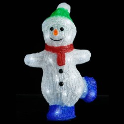 LED-Weihnachtsfigur Schneemann Acryl Indoor und Outdoor 30 cm