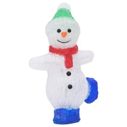 LED-Weihnachtsfigur Schneemann Acryl Indoor und Outdoor 30 cm