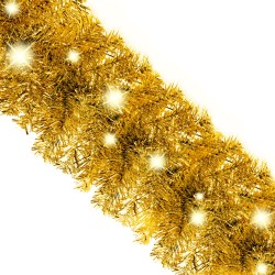 Weihnachtsgirlande mit LED 10 m Golden